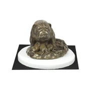 shumee Bulldog II - kipec psa, figurica na belem podstavku, pokal za pasjo razstavo Art-Dog