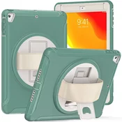 Ohišje za iPad Air 2/Air 1/Pro 9,7 z vrtljivim stojalom, zeleno