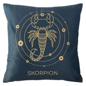 shumee Prevleka za vzglavnik 40x40 Zodiak Vaše zodiakalno znamenje Škorpijon črna