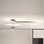 Vibia Flat LED stropna svetilka 3-krilna O 90 cm bela - Dnevna soba/jedilnica - Skandinavski - bel, črn - Kovina