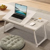 Huiersi Podesivi sto za laptop za krevet A55, 5 nivoa, Beli