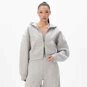 Cropp - Dukserica s kapuljacom i rajsferšlusom - light grey