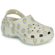 Crocs CLASSIC PLATFORM FLORAL CLOG Bež