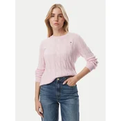 Tommy Hilfiger Pulover WW0WW43586 Svetlo rožnata Regular Fit