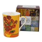 Porcelanasta skodelica Vincent van Gogh Sončnice, luksuzno darilo