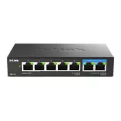 D-Link DMS-107/E mrežni prekidač Neupravljano Gigabit Ethernet (10/100/1000) Crno