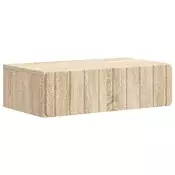 vidaXL Stenska stranska miza Sonoma hrast 59 x 34,5 x 17 cm