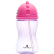 Sportska boca sa slamkom Lorelli - 300 ml, ružičasta