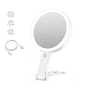 INF LED Ogledalo za Ličenje z Okroglim Stojalom v Obliki Medvedka - 10x Povečava White, (5000322813)