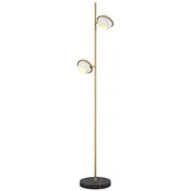 Casa Padrino luxury floor lamp antique brass/white/black A� 26 x H. 150 cm - Swiveling floor lamp with marble base - Luxury floor lamps - Luxury lights - Luxury furniture - Luxury furnishings