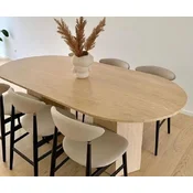 Casa Padrino luxury dining table beige 230 x 100 x H. 74 cm - Oval travertine natural stone dining room table - Dining room furniture - Travertine furniture - Luxury furniture - Luxury furnishings