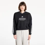 Mikina adidas W Tiro Cut 3 Stripes Fleece Sweatshirt Black/ White S