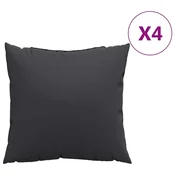Vidaxl Blazine za kavč 4 kosi črne 60x60 cm blago