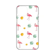 Silikonska maska za iPhone 14 Plus 6.7 Flamingos Print Skin bela