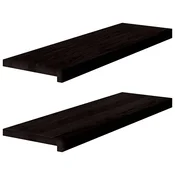 vidaXL vidaXL Podloge za stopnice 2 kosa rjave 80x30x2 cm trdna hrastovina, (22013090)