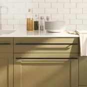Rucke za ormaric 10 kom crne 480 mm od nehrdajuceg celika