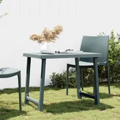 shumee vidaXL Kamping miza zelena 79x56x64 cm videz lesa PP