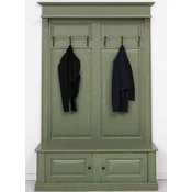 Casa Padrino country style solid wood wardrobe antique green 140 x 41 x H. 210 cm - Wall wardrobe - Hall closet - Hall furniture - Wardrobe furniture - Country style furniture