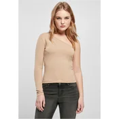 Womens asymmetrical long-sleeved bundle beige