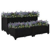 Vidaxl vidaXL Dvignjeno korito za gredice, 80x80x38 cm, polipropilen