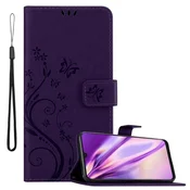 Cadorabo CADORABO Samsung Galaxy A50 4G/A50s/A30s temno modra - ovitek v cvetličnem dizajnu z magnetnim zapiranjem, stoječo funkcijo in režami za kartice, (20563683)
