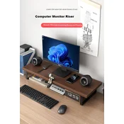 Shanshanmuyi Polica za monitor, 80×20 cm, Braon