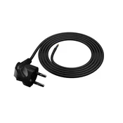 2 m priključni kabel z kotnim Uni-Schuko vtičem 250 V 16 A 3 x 1 mm2 OMY PP-50 črne barve W-97168