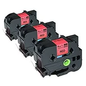 Komplet Brother TZe-461/TZ-461/PT/P-Touch 36mm kompatibilni trakovi (3) - črn izpis/rdeč trak