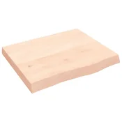 Vidaxl Mizna plošča 60x50x(2-6) cm neobdelana trdna hrastovina