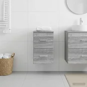 vidaXL vidaXL Kopalniška omarica vmes Siva Sonoma 30 x 41 x 50 cm, (5000245942)