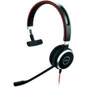 JABRA EVOLVE 40 MS Mono USB Headband, Noise cancelling, USB and 3.5 jack connectivity, with mute-button and volume control on the cord, Busylight , Di