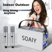 Soaiy Bluetooth zvucnik sa 2 mikrofona K55, Srebrne boje