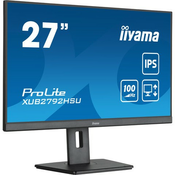 IIYAMA Monitor LED XUB2792HSU-B6 27 IPS Slim-line 1920 x 1080 @100Hz 250 cd/m2 1300:1 0.4ms HDMI DP 4x USB 3.2 HDCP height, swivel, tilt, pivot (rotation both sides) 3y