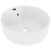 MAISON CHIC Razkošen Umivalnik - Kopalna umivalnik - Lavabo mat bel 36x13 cm keramičen, (21684754)