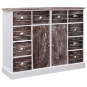 Komoda s 10 ladica smeda 113 x 30 x 79 cm drvena
