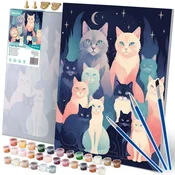 Massido Slikanje po številkah 40x50 cm Massido Cats