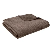 Temno rjavo prešito pregrinjalo 240x260 cm Attica Velvet – Bianca