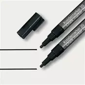 Marker s tekućom kredom, konusna vrhica, 1-2 mm SIGEL, crni BA177