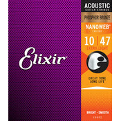 Set strun za akustično kitaro Nanoweb Extra Light Phosphor Elixir (.010 - .047)