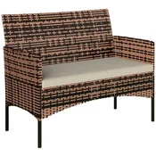 Homestar Vrtna sedežna garnitura za 2 osebi 115x63x85 cm kaki