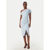 Rinascimento Cocktail obleka CFC0127793003 Svetlo modra Slim Fit
