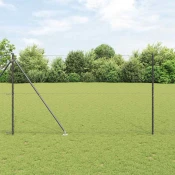 vidaXL Hexagonalna ograja Siva 1.6x100 m Jeklo