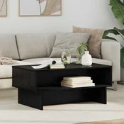 vidaXL Klubska miza Črna Orehovina 80 x 46 x 35 cm Konstruiran les