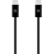 Obal Me LongRun USB-C v USB-C kabel 60W črne barve dolžine 2m