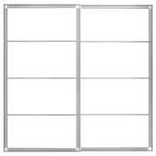 PAX 2 okvirja za drsna vrata z vodili, aluminij, 200x201 cm