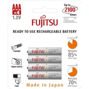 FUJITSU baterije WHITE 4xAAA 750MAH