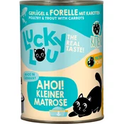 Lucky Lou Life Stage mačja hrana Kitten - perutnina in postrv - 400 g