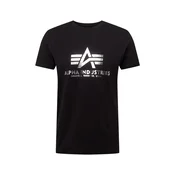 ALPHA INDUSTRIES Majica Foil črna/srebrna