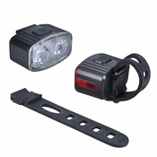 Solight set punjivih svjetala za bicikl, 160lm, prednja, stražnja crvena, Li-Ion, USB [WN47]