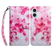 Eleganten etui ovitek za iPhone 16 Plus, Češnjev cvet